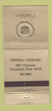Matchbook Cover - Central Cadillac Cleveland OH 30 Strike