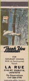 Matchbook Cover - La Rue Lafayette CA