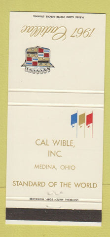 Matchbook Cover - 1967 Cadillac Cal Wible Medina OH 30 Strike