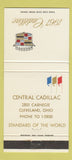 Matchbook Cover - 1967 Cadillac Central Cleveland OH 30 Strike