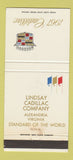 Matchbook Cover - 1967 Cadillac Lindsay Alexandria VA 30 Strike