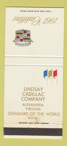 Matchbook Cover - 1967 Cadillac Lindsay Alexandria VA 30 Strike