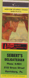 Matchbook Cover - Seibert's Deli Harrisburg PA