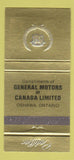 Matchbook Cover - Cadillac General Motors Oshawa ON 30 Strike