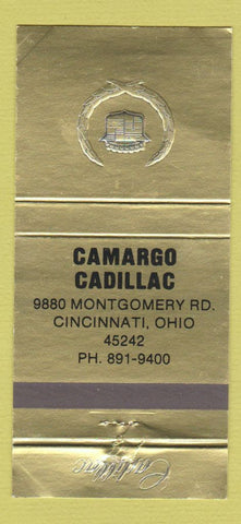 Matchbook Cover - Camargo Cadillac Cincinnati OH 30 Strike