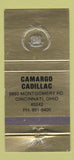 Matchbook Cover - Camargo Cadillac Cincinnati OH 30 Strike