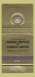 Matchbook Cover - Cadillac General Motors Oshawa ON 30 Strike