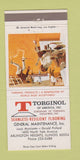 Matchbook Cover - Torginol Flooring Arlington Heights IL 30 Strike