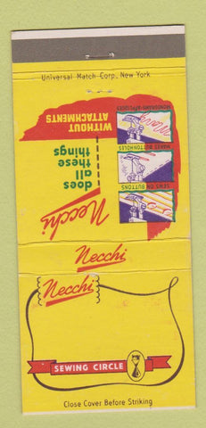 Matchbook Cover - Necchi Sewing Machine 30 Strike