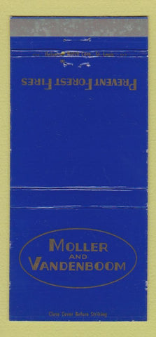 Matchbook Cover - Moller Vanderboom Lumber Quincy IL 30 Strike
