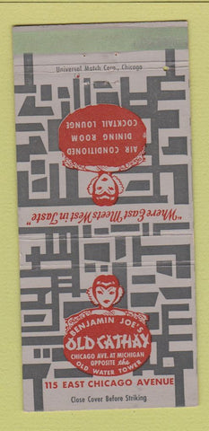 Matchbook Cover - Benjamin Joe's Old Cathay Chinese Chicago IL WEAR 30 Strike