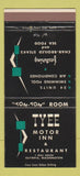 Matchbook Cover - Tyee Motor Inn Restaurant Olympia WA 30 Strike