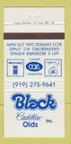 Matchbook Cover - Black Cadillac Oldsmobile Greensboro NC 30 Strike