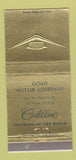 Matchbook Cover - Goad Cadillac Austin TX 30 Strike