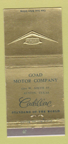 Matchbook Cover - Goad Cadillac Austin TX 30 Strike