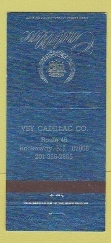 Matchbook Cover - Vey Cadillac Rockaway NJ 30 Strike