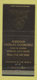 Matchbook Cover - Rubidoux Cadillac Oldsmobile Riverside Auto Center 30 Strike
