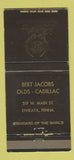Matchbook Cover - Bert Jacobs Oldsmobile Cadillac Ephrata PA 30 Strike