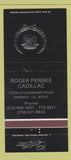 Matchbook Cover - Roger Penske Cadillac Downey CA 30 Strike