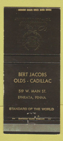 Matchbook Cover - Bert Jacobs Oldsmobile Cadillac Ephrata PA 30 Strike