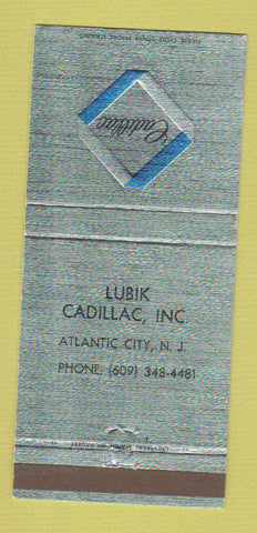 Matchbook Cover - Lubik Cadillac Atlantic City NJ 30 Strike