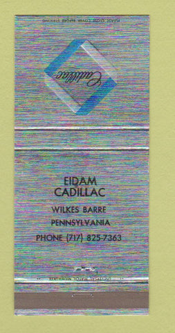 Matchbook Cover - Eidam Cadillac Wilkes Barre PA 30 Strike