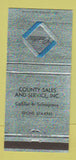 Matchbook Cover - Country Sales Cadillac Selinsgrove PA 30 Strike