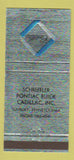 Matchbook Cover - Schreffler Pontiac Buick Cadillac Sunbury PA  30 Strike