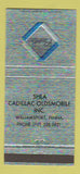 Matchbook Cover - Shea Cadillac Oldsmobile Williamsport PA 30 Strike