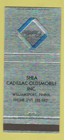 Matchbook Cover - Shea Cadillac Oldsmobile Williamsport PA 30 Strike