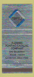 Matchbook Cover - Flowers Pontiac Cadillac Galveston TX 30 Strike
