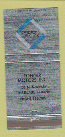 Matchbook Cover - Tonner Motors Cadillac Rensselaer IN 30 Strike