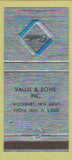 Matchbook Cover - Vallee and Bowe Cadillac Woodbury NJ 30 Strike