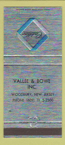 Matchbook Cover - Vallee and Bowe Cadillac Woodbury NJ 30 Strike