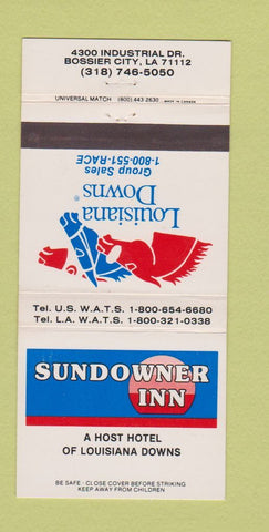 Matchbook Cover - Louisiana Downs Horse Racing Bossier City LA 30 Strike