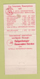 Matchbook Cover - Menzies Hotel Sydney Australia 30 Strike