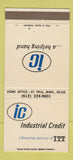 Matchbook Cover - Indsutrial Credit St Paul MN 30 Strike