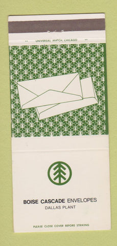 Matchbook Cover - Boise Cascade Envelopes Dallas TX 30 Strike