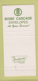 Matchbook Cover - Boise Cascade Envelopes Dallas TX 30 Strike