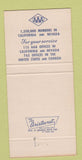 Matchbook Cover - California State AAA Auto Club 30 Strike