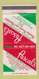 Matchbook Cover - Pascal's Manale Restaurant New Orleans LA 30 Strike