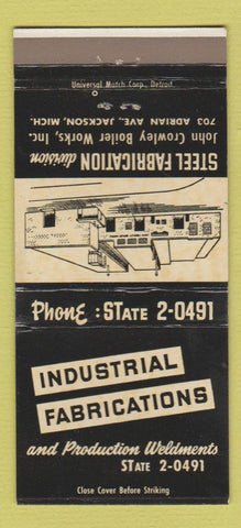 Matchbook Cover - Industrial Fabrications Steel Jackson MS 30 Strike