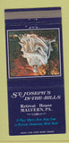 Matchbook Cover - St Joseph's Retreat House Malvern PA 30 Strike