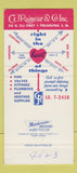 Matchbook Cover - CJ Rainear pipe valves fittings Philadelphia PA 30 Strike