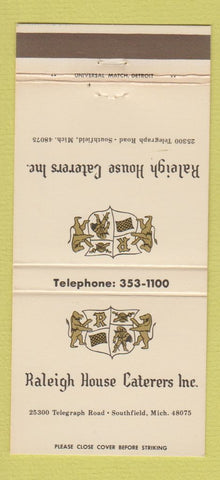 Matchbook Cover - Raleigh House Catering Southfield MI 30 Strike