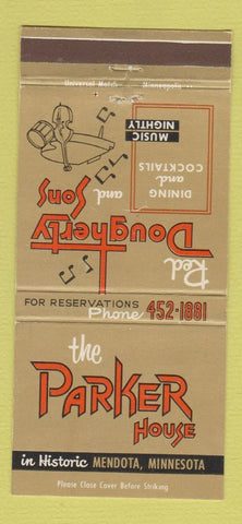 Matchbook Cover - Parker House Red Dougherty Mendota MN 30 Strike