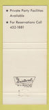 Matchbook Cover - Parker House Red Dougherty Mendota MN 30 Strike