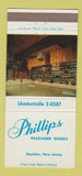 Matchbook Cover - Phillips Package Liquor Stockton NJ 30 Strike