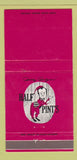 Matchbook Cover - Half Pint's Detroit MI 30 Strike