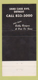 Matchbook Cover - Half Pint's Detroit MI 30 Strike